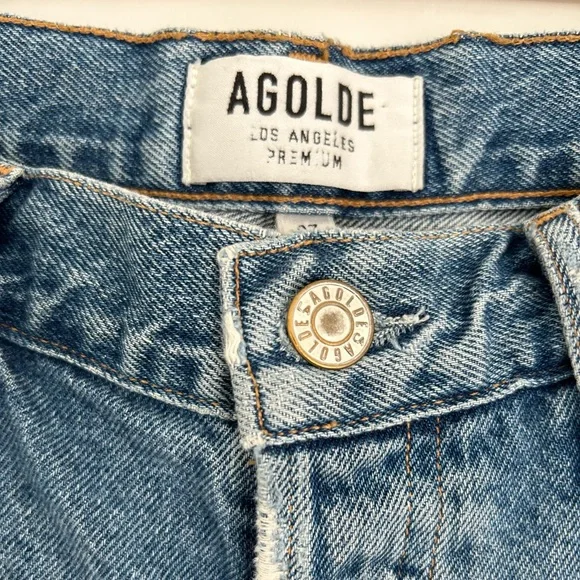 Agolde Feel Good High Waisted Button Fly Jeans Size 27 - Picture 5 of 15